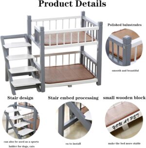 SUZEPER Dog Bunk Bed
